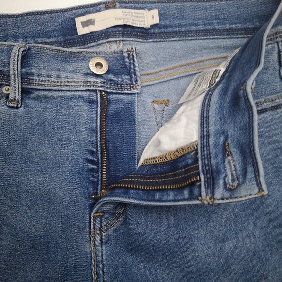 Levi's 512 Ladies Size 8 Perfectly Slimming Straight Leg Medium Wash Blue Jeans - Picture 11 of 16